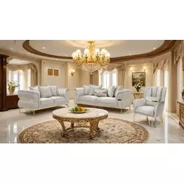 Charlevoix Beige Living Room Set with Pillows