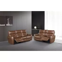 Terentius Caramel Brown Power Reclining Living Room Set with Storage
