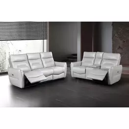 Terentius Taupe Power Reclining Living Room Set with Storage