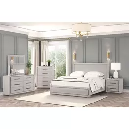 Crowthorne White Oak Panel Bedroom Set