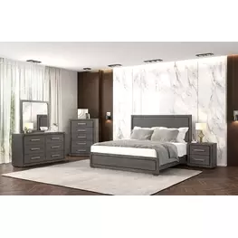 Crowthorne Warm Gray Panel Bedroom Set