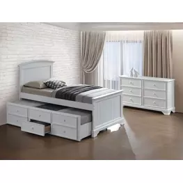 Fanton White Youth Captain Panel Bedroom Set