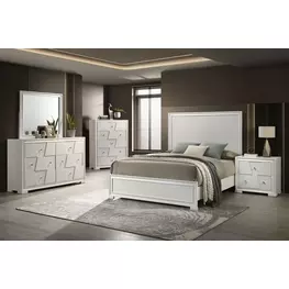 Holsted White Panel Bedroom Set