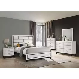 Errico White Panel Bedroom Set