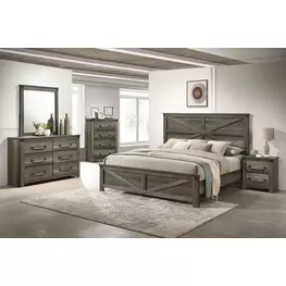 Britonale Rustic Gray Panel Bedroom Set