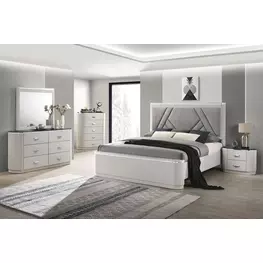 Aldgate Light Gray Panel Bedroom Set
