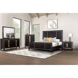 Kenyada Espresso Low Profile Bedroom Set