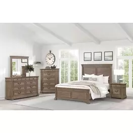 Sheringham Weathered Gray Panel Bedroom Set