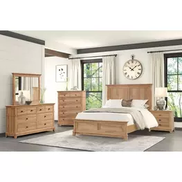 Mchenry Natural Oak Panel Bedroom Set