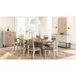 Elements Toffee Rope Pedestal Extendable Dining Room Set