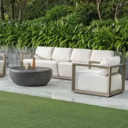 Carlisle Oyster White Outdoor Living Room Set