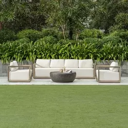 Remsen Oyster White Outdoor Living Room Set