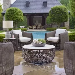 Sabena Dark Bronze and White Occasional Table Set