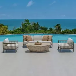 Grafton Oyster White Outdoor Living Room Set