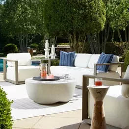 Carlisle Oyster Outdoor Living Room Set