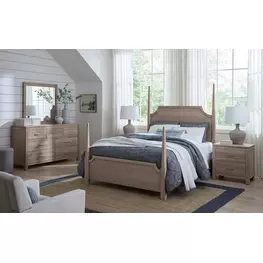Tide And Timber Gray Oak Pencil Poster Bedroom Set