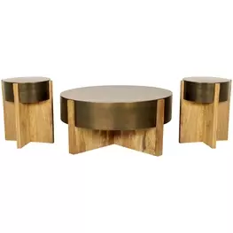 Aspen Barton Bronze Round Occasional Table Set