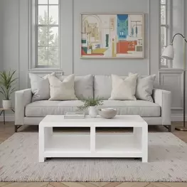 Haven White Rectangular Occassional Table Set