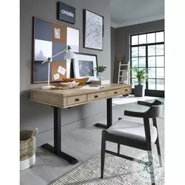 Emerson Light Elm 60" Lift Home Office Set