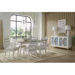 Astoria Pearl 84" Extendable Rectangular Dining Room Set