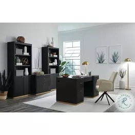 Rylan Dark Roast 66" Executive Home Office Set