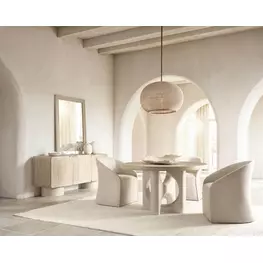 Antibes Warm Roz Round Dining Room Set