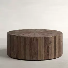 Cyrano Natural Elm Circular Occasional Table Set