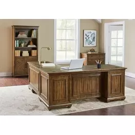Porter Brown L Shaped Home Office Set