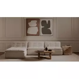 Joel Natural Round Occasional Table Set