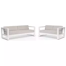 Newport Canvas Natural Outdoor Living Room Set