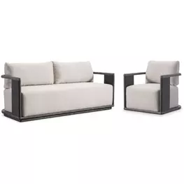 Andros Beige Outdoor Living Room Set