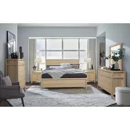 Meadowrise Sandstone Beige Panel Bedroom Set