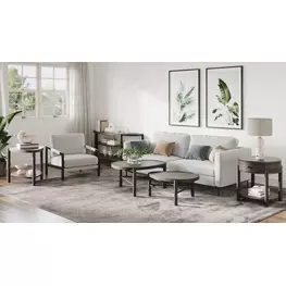Hadleigh Black Coffee Bean Free Form Nesting Occassional Table Set