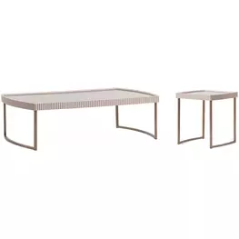 Lisbon Silken Cream and Bronze Occasional Table Set