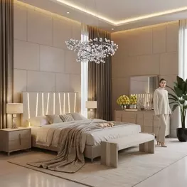Lotus Bay Sand Panel Bedroom Set