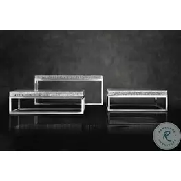 Arctic Stainless Steel Square Occassional Table Set