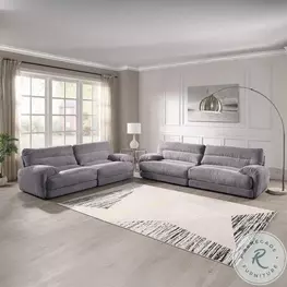 Cadenza Gray Corduroy Living Room Set