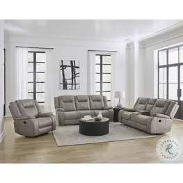 Finn Desert Taupe Performance Fabric Reclining Living Room Set