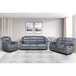 Willow Gray Living Room Set with Dual Recliner
