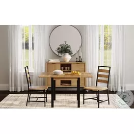 Newport Natural Oak 50" Drop Leaf Dining Room Set