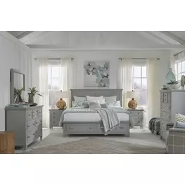 Harborwick Harbor Gray Storage Panel Bedroom Set