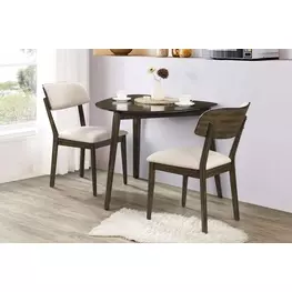 Rex Walnut Guitar Pick Corner Dining Room Set