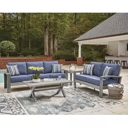 Dillon Beach Gray Rectangular Outdoor Occasional Table Set