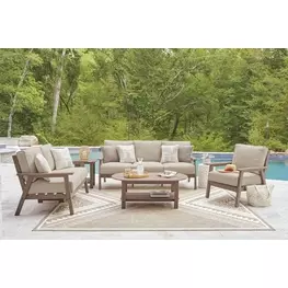Cliffs Beach Gray Performance Fabric Outdoor Living Room Set