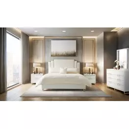 Palm Gate Cloud White Bedroom Set