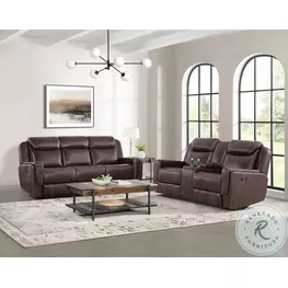 Lynx Brown Reclining Living Room Set