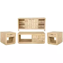 Laguna Bleached Natural Rectangular Occassional Table Set