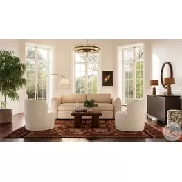 Porto Honey Boucle 90" Living Room Set