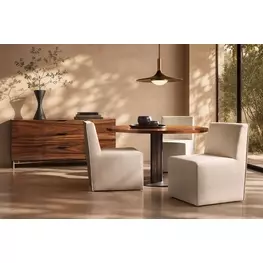 Brasea Lume and Tungsten Round Dining Room Set