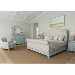 Summer Creek Upholstered Sleigh Bedroom Set